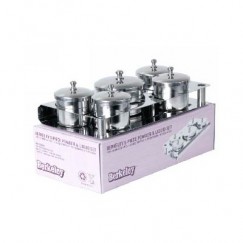 5-PIECES STAINLESS STEEL POWDER & LIQUID SET